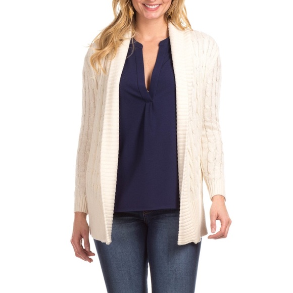 NWT Duffield Lane Women’s XS Campbell Cashmere Blend Cardigan in Ivory - Picture 2 of 15